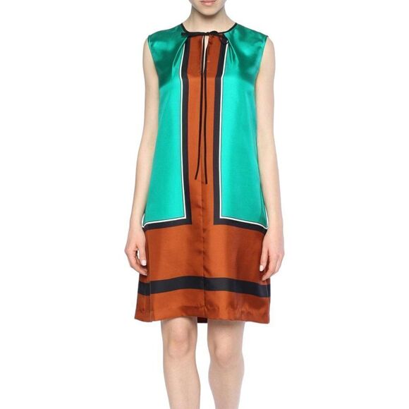 Diane Von Furstenberg Dresses & Skirts - Diane Von Furstenberg Silk Multicolour Short Mini Sleeveless Dress